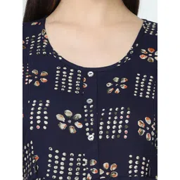 9shines Label Printed Maxi Maternity Feeding Nightdress image 4