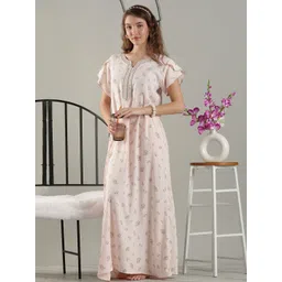 9shines Label Printed Maxi Nightdress-picture-16