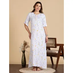 9shines Label Printed Round Neck Maxi Nightdress-picture-40