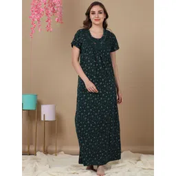 9shines Label Women Floral Printed Embroidered Maxi Nightdress-picture-37