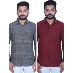 a a enterprises Men Regular Fit Solid Spread Collar Casual Shirt-picture-14