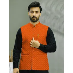 A A ENTERPRISES Woven Design Nehru Jacket-picture-19