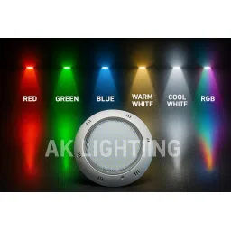 A K Lighting 27W LED Pool Light | 10" ABS Round Body | 60mm Thick | Cool White | IP68 Waterproof | Wall Mounted Underwater Light for Swimming Pools image 3