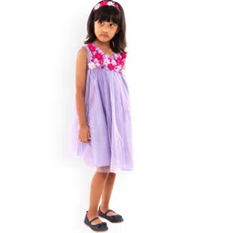 A Little Fable Lavender Floral A-Line Dress-picture-55