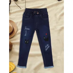 A-Okay Boys High-Rise Acid Wash Light Fade Embroidered Stretchable Jeans-picture-15