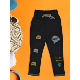 A-Okay Girls Embroidered Slim Fit Mid-Rise Cotton Jeans-picture-12