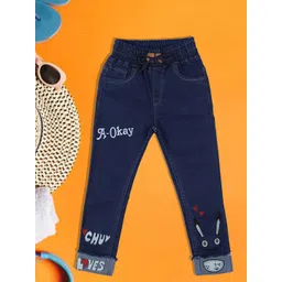 A-Okay Kids Clean Look Embroidered Slim Fit Denim Jeans-picture-17
