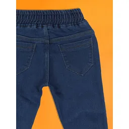 A-Okay Kids Embroidered Slim Fit Clean look Easy Wash Cotton Jeans image 2