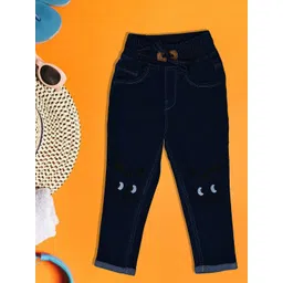 A-Okay Kids Embroidered Slim Fit Easy Wash Denim Trousers-picture-28