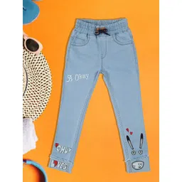 A-Okay Kids Embroidered Slim Fit Easy Wash Trousers-picture-29