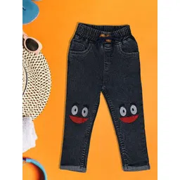 A-Okay Kids High-Rise Slim Fit Heavy Fade Clean look Embroidered Cotton Jeans-picture-22