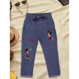 A-Okay Kids Slim Fit High-Rise Clean Look Mickey Mouse Printed Stretchable Jean-picture-54