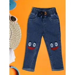 A-Okay Kids Slim Fit Mid-Rise Clean Look Embroidered Cotton Jeans-picture-18