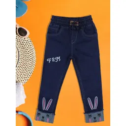 A-Okay Kids Slim Fit Mid-Rise Dark Shade Clean Look Denim Jeans-picture-37