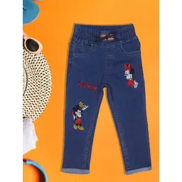 A-Okay Kids Slim Fit Mid-Rise Mickey Mouse Embroidered Jeans-picture-46