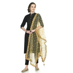 A R SILK DUPATTA HUB Embroidered Dupatta with Mirror Work-picture-42