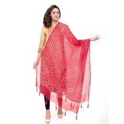 A R SILK DUPATTA HUB Woven Design Bandhani Dupatta-picture-34
