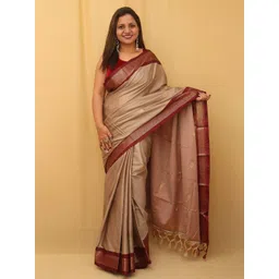 A S CREATION Ethnic Motifs Printed Zari Pure Silk Kanjeevaram Saree-picture-37