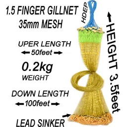 a to z 1.5 FINGER 35mm GILLNET LEAD SINKER,HEIGHT 3.5F, UP LENGHT 50F, DOWN LENGHT 100F Fishing Net-picture-20