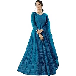 a to z cart Women's Net Embroidered Semi-Stitched Gown Kalini Gown-New-picture-11