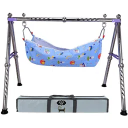 a to z hub foldable Baby Cradle/ghodiyu/Swing/jhula With mosquito net Hammock cloth-picture-27
