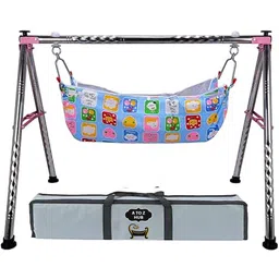 a to z hub folding Unisex Baby Cradle/ghodiyu/Swing/jhula With Hammock cloth-picture-15