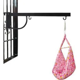 a to z hub Window Heavy Metal Baby Cradle (Hanger) Without Cloths- Black-picture-17