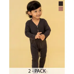 A Toddler Thing Infants Pack Of 2 Cotton Rompers-picture-15