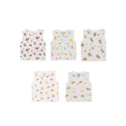 A Toddler Thing Infants Pack Of 5 Printed Organic Cotton Jhabla image 1
