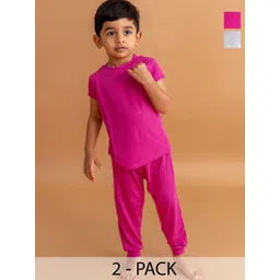 A Toddler Thing Kids Pack Of 2 Short Sleeves T-shirts With Joggers-picture-54