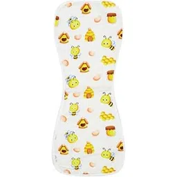 A toddler thing Organic Muslin Aloe Vera Burp Cloth | Burp Cloth for New Born Baby | Lightweight and Absorbent | Reusable & Multipurpose | Print - Bumble Bee-picture-10