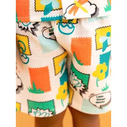 A Toddler Thing Toddler Tales Kids Printed Muslin Jablas With Shorts image 3