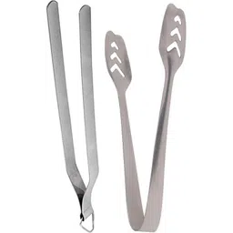 a2sk Stainless Steel Roasting Tong and Momo Tong 26 cm, 18 cm NS, Roasting, Pastry Tong Set image 2