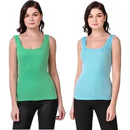 aa r hosiery Women's Cotton Tank Top, Sleeveless, Scoop Neck, Pack of 2-picture-37