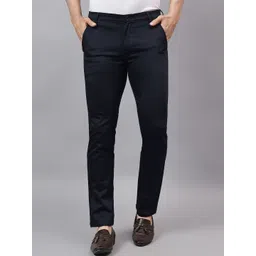 AAAI Enterprises Men Relaxed Straight Leg Slim Fit High-Rise Chinos Trousers-picture-24
