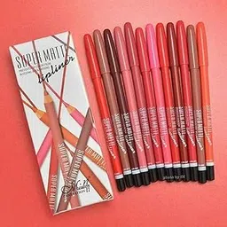 Aadav Waterproof Professional Matte Super Matte Lip Liner Pencil - Set of 12-picture-52