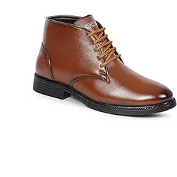 aadi Men's Synthetic Leather Comfortable Lightweight Officewear Trendy Lace Up Ankle Formal Shoes/Chukka Boots-picture-30