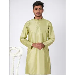 Aadi Shuddh Men Olive Kurtas-picture-22