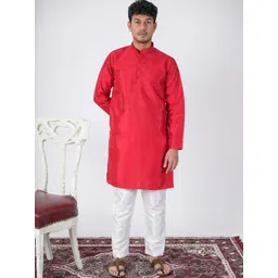 Aadi Shuddh Men Red Kurtas-picture-27