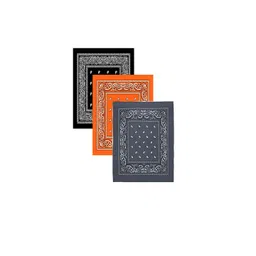 Aadikart Unisex Pack of 3 Orange & Black Printed Anti Microbial Multipurpose Bandana Headband-picture-19