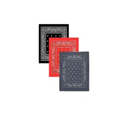 Aadikart Unisex Pack of 3 Paisley Cotton Bandanas image 1