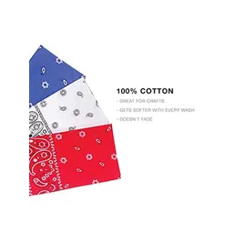 Aadikart Unisex Pack of 3 Paisley Cotton Bandanas image 3