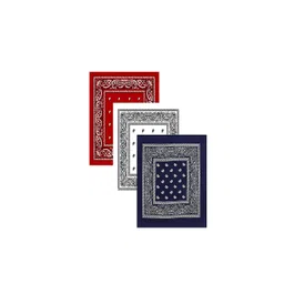 Aadikart Unisex Pack of 3 White & Red Printed Anti Microbial Multipurpose Bandana Headband-picture-18