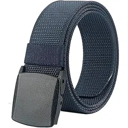 aadikart Waist Belt Automatic Buckle Nylon Canvas Male Men Survival Strap, Fits on up to 40 inches waist size Pack of 1-picture-20