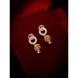 aadita Gold-Toned Circular Drop Earrings-picture-18