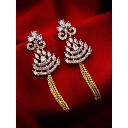 aadita Gold-Toned Geometric Drop Earrings-picture-15