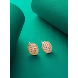aadita Rose Gold Plated Classic Studs Earrings-picture-27