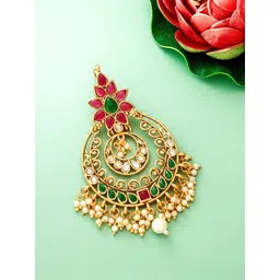 aadita Women Gold-Toned & Red Hair Accessory-picture-29