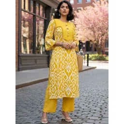 AADVIKA Women Ethnic Motifs Printed Regular Kurta with Trousers-picture-10