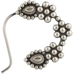 aadyaa 92.5 Silver Nath for Women | Itihaas Kudi Nath Small Left Pierced-picture-35